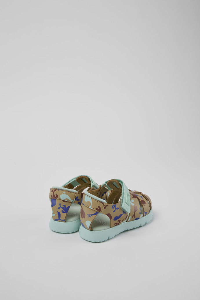 Camper Oruga - Mehrfarbige Sandalen aus Leder/Textil