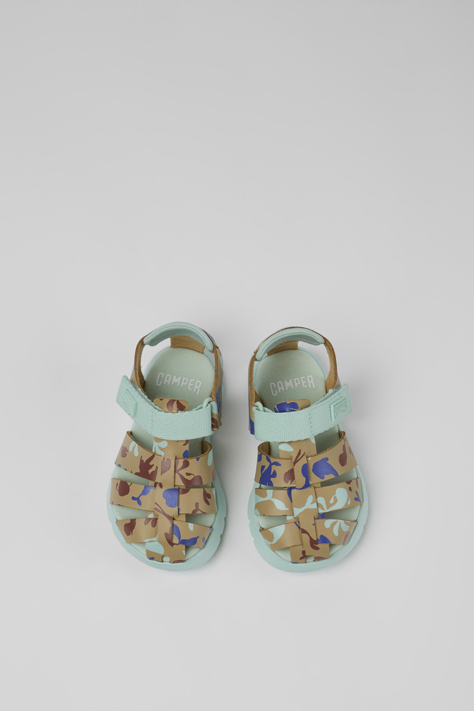 Camper Oruga - Mehrfarbige Sandalen aus Leder/Textil