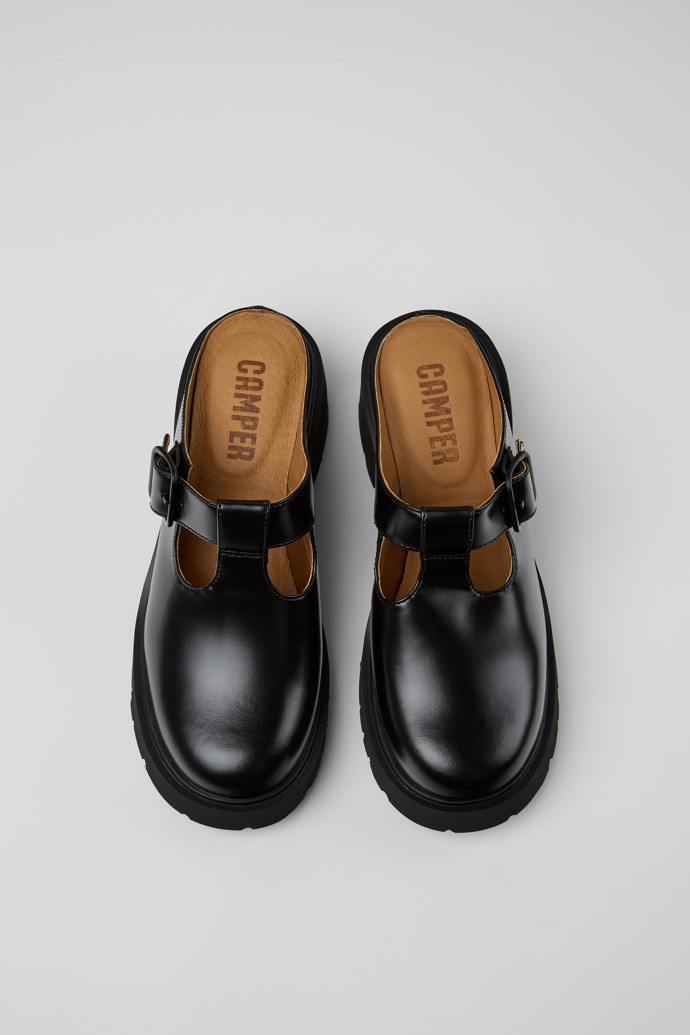 Camper Milah - Schwarze Ledersandale für Damen.