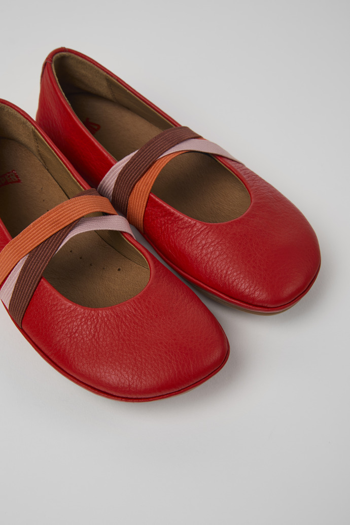 Camper Twins - Roter Kinderballerina aus Leder