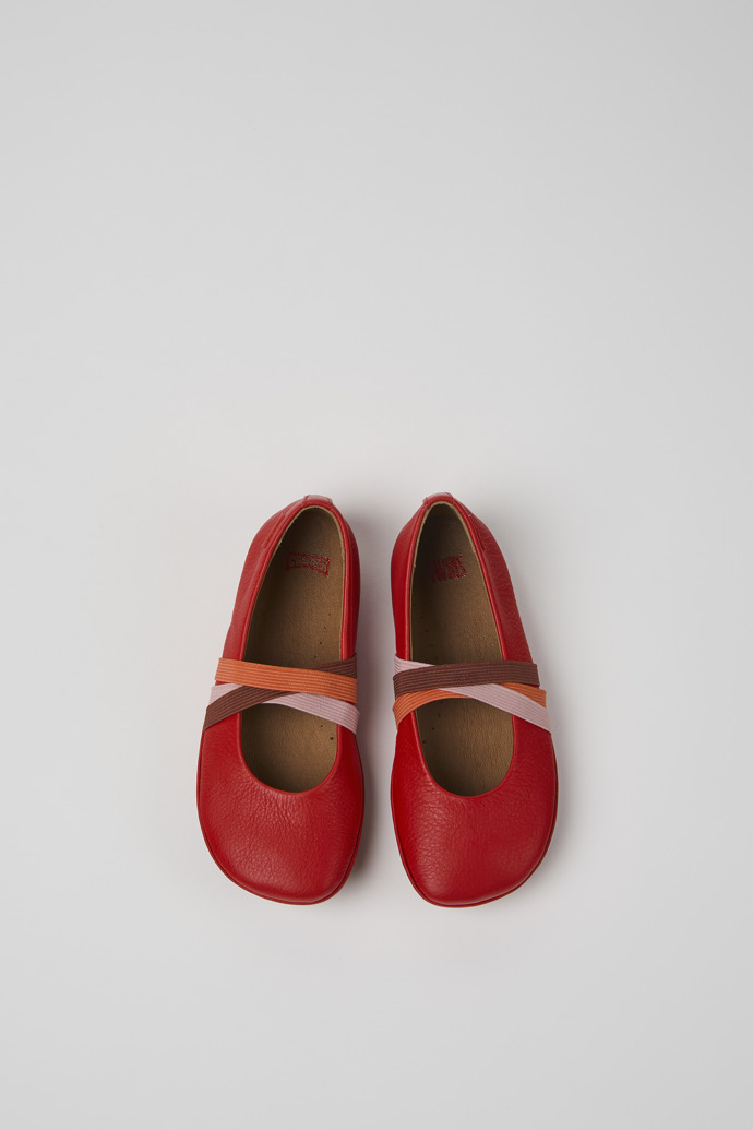 Camper Twins - Roter Kinderballerina aus Leder