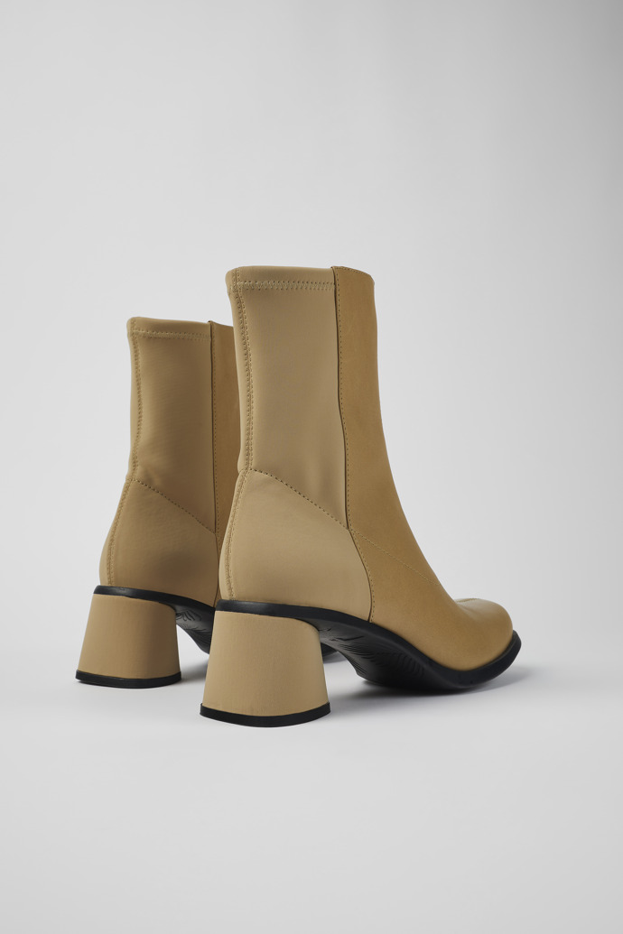Camper Kiara - Beiger Damenstiefel aus Leder und Recycling-PET