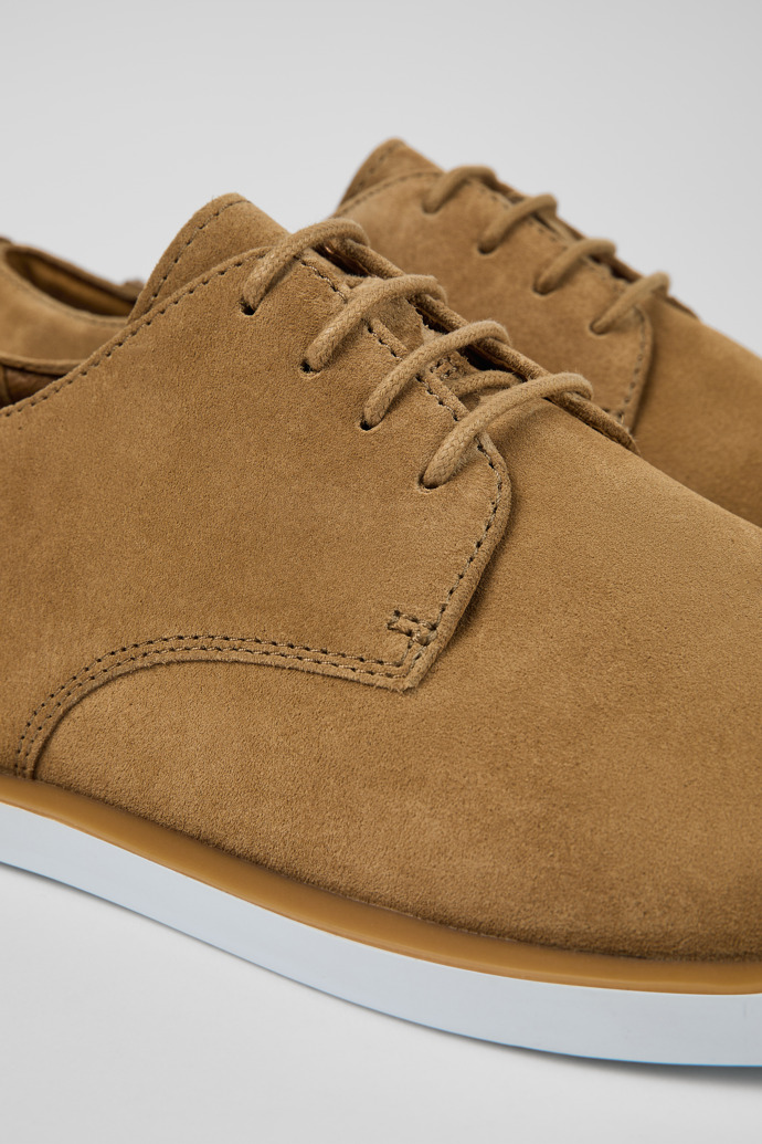 Camper Wagon - Brauner Herrenschnürschuh aus Nubukleder