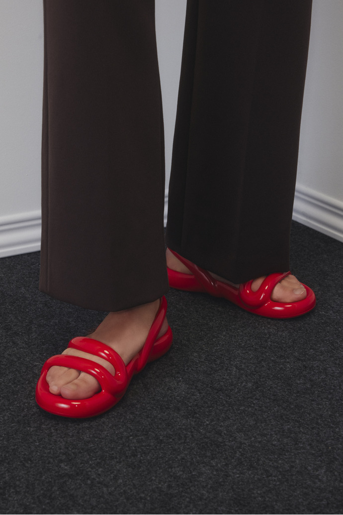 Camper Kobarah Flat - Rote Sandalen.