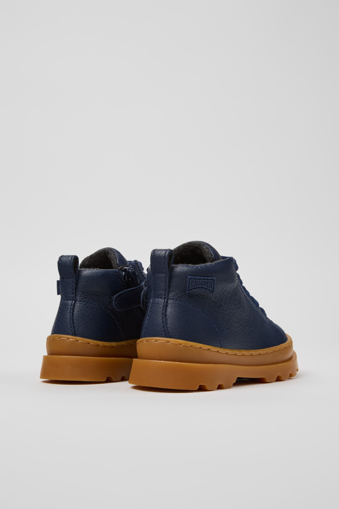 Camper Brutus - Blaue Kinderstiefelette aus Leder.
