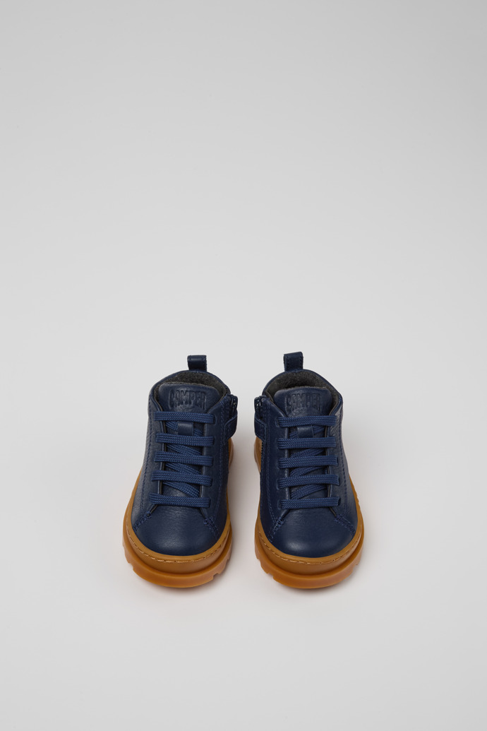 Camper Brutus - Blaue Kinderstiefelette aus Leder.