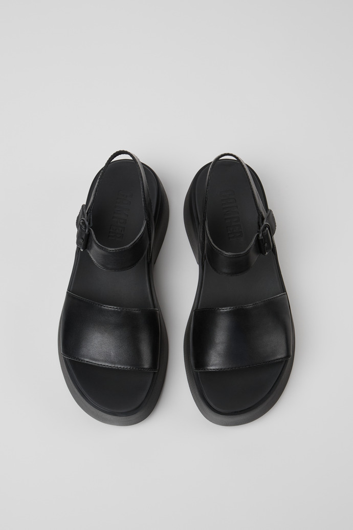 Camper Tasha - Schwarze Ledersandale für Damen.