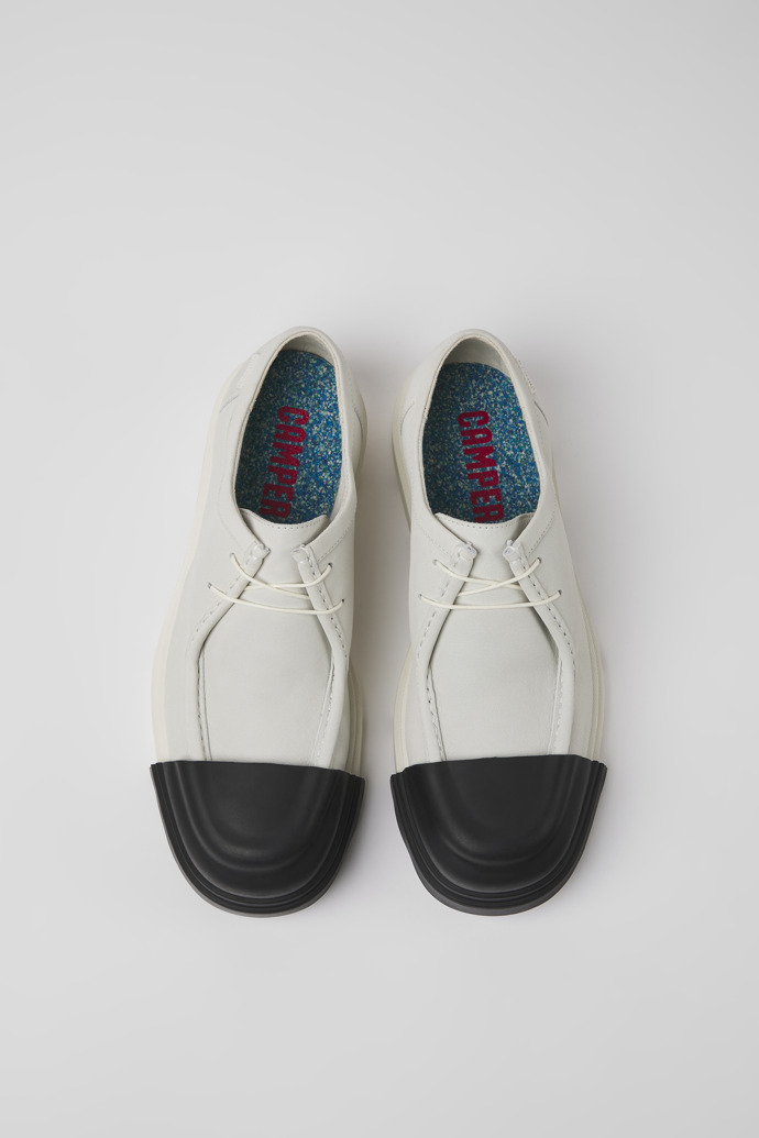 Camper Junction - Weißer Herrenschuh aus ungefärbtem Leder