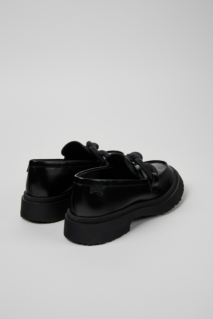 Camper Walden - Schwarze Lederwomen's Moccasin/Ballerina.