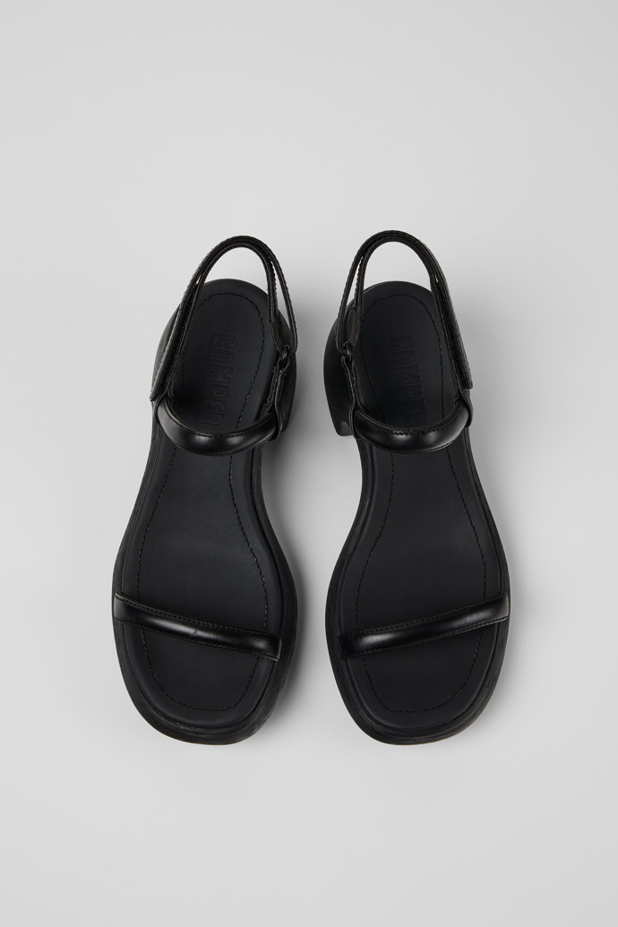 Camper Thelma - Schwarze Ledersandale für Damen.