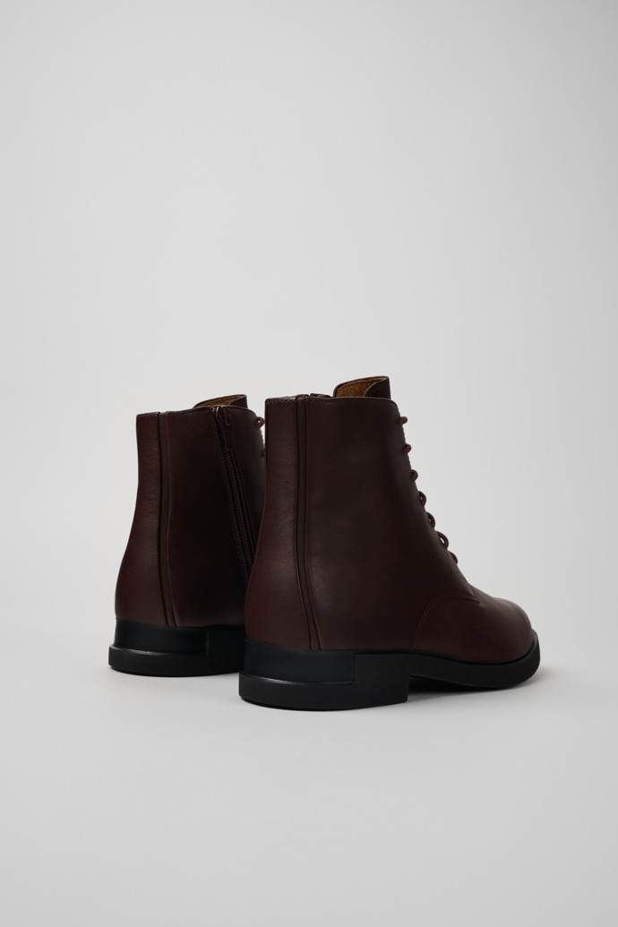 Camper Iman - Weinroter Damenschnürstiefel aus Leder