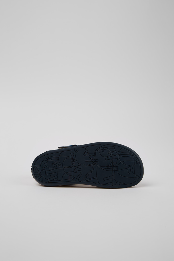 Camper Bicho - Blaue Kindersandale aus Nubukleder.