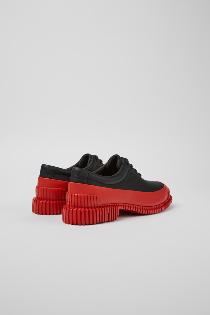 Camper Pix - Damenschnürschuh aus Leder in Schwarz und Rot