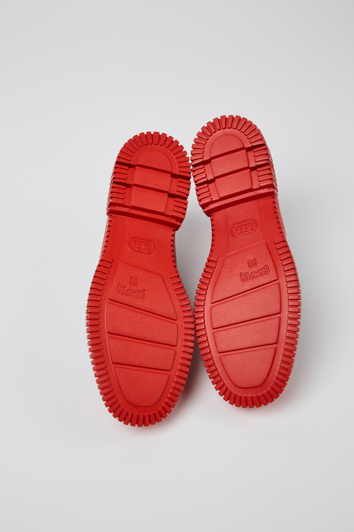 Camper Pix - Damenschnürschuh aus Leder in Schwarz und Rot