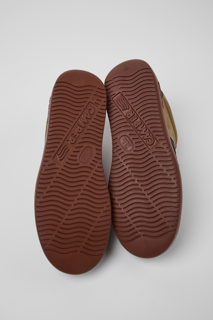 Camper Runner K21 - Brauner Herrensneaker aus Textil und Nubukleder