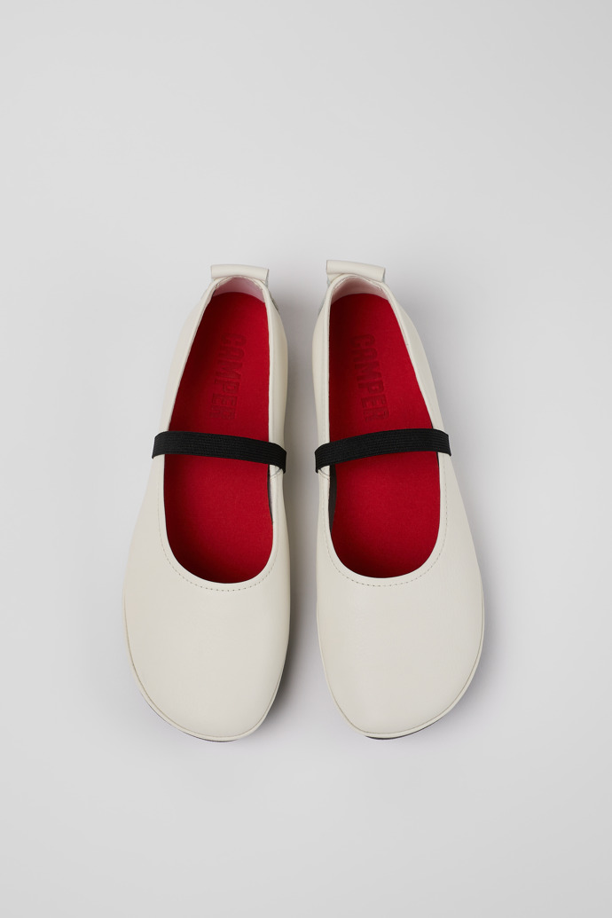 Camper Right - Weiße Mary Jane-Lederschuhe für Damen