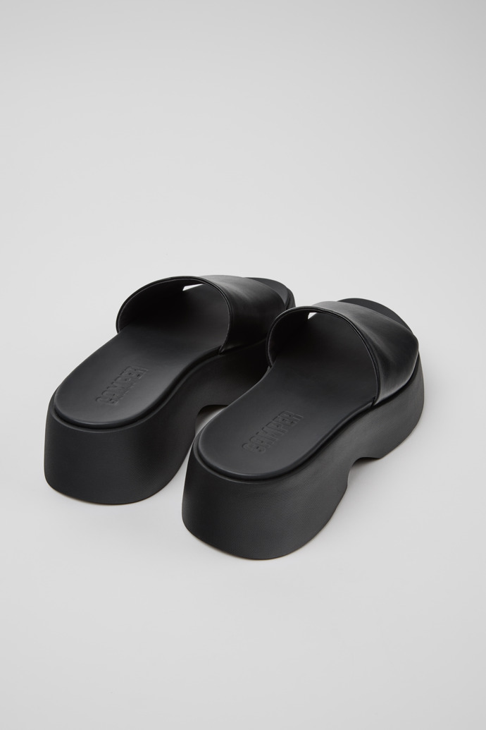 Camper Tasha - Schwarze Ledersandale für Damen.