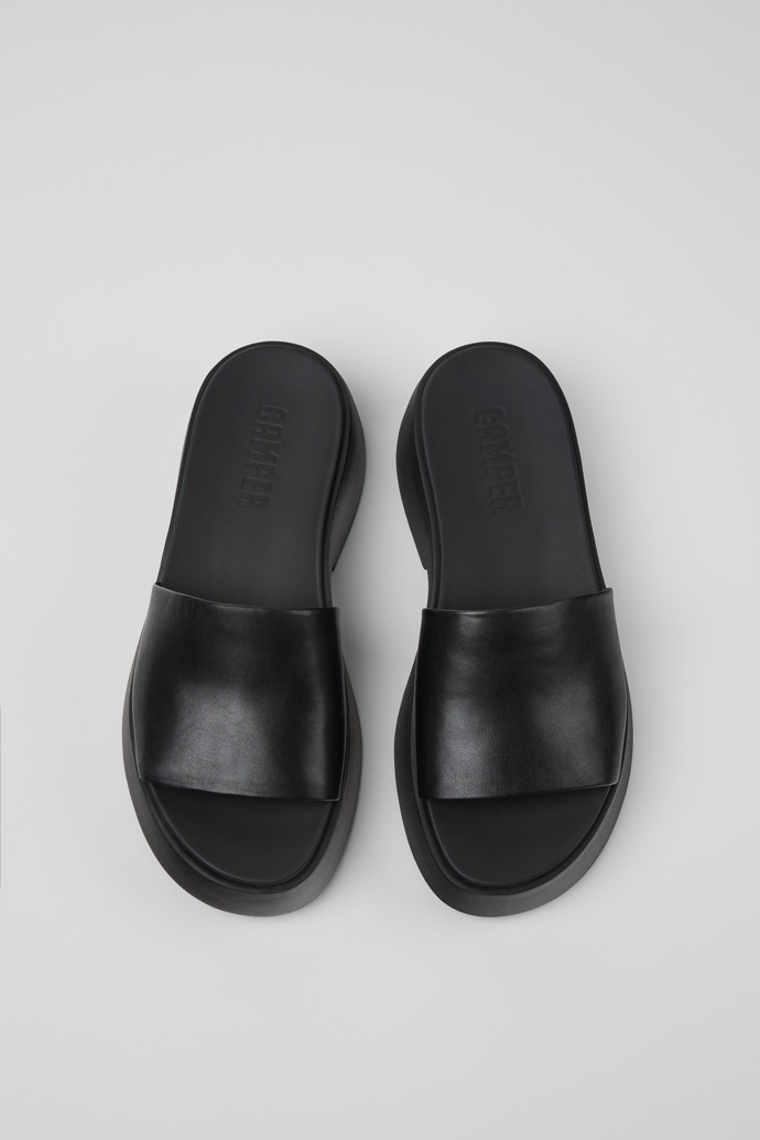 Camper Tasha - Schwarze Ledersandale für Damen.