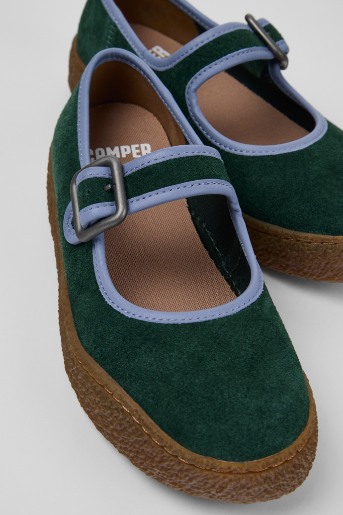 Camper Peu Terreno - Grüne Damenschuhe aus Nubukleder und Leder.
