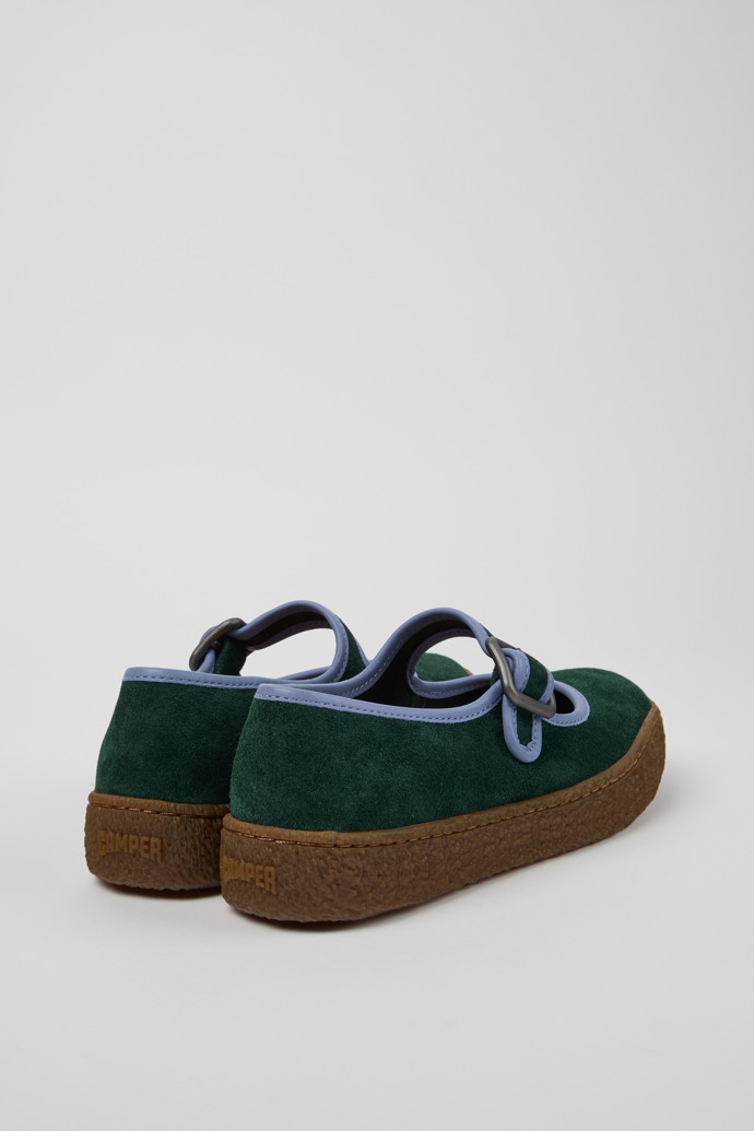 Camper Peu Terreno - Grüne Damenschuhe aus Nubukleder und Leder.