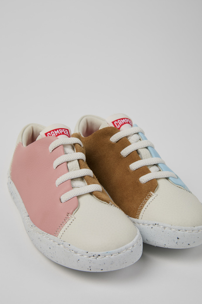 Camper Twins - Mehrfarbige Kindersneaker aus Leder und Nubukleder