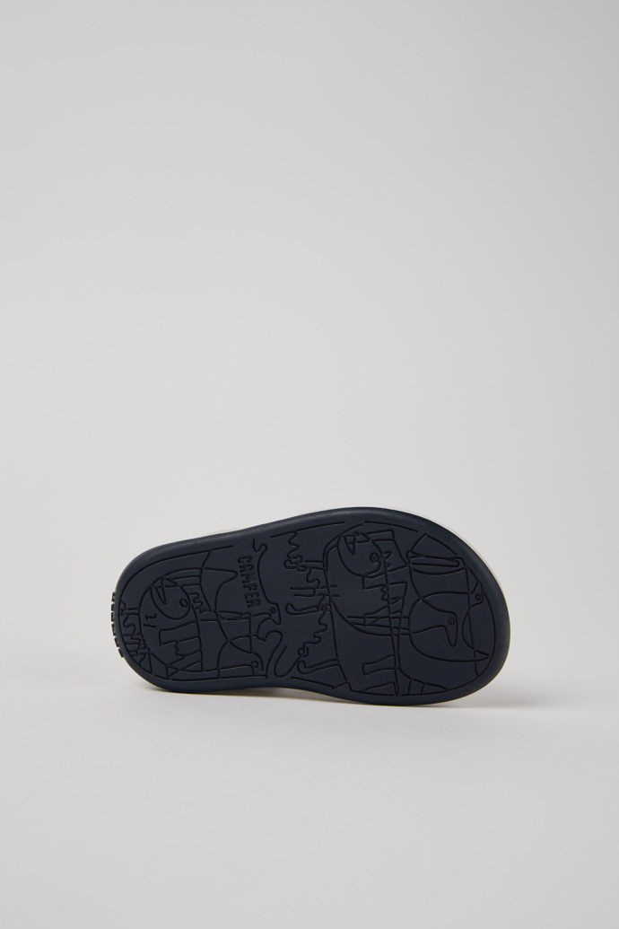 Camper Twins - Blaue Kindersandale aus Leder.