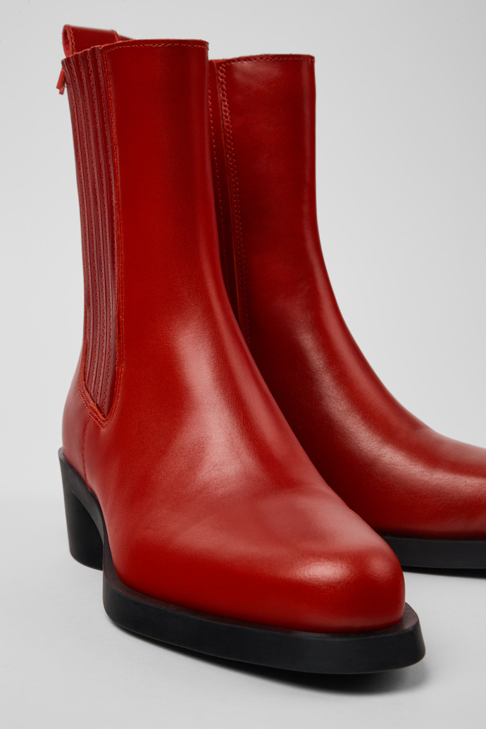 Camper Bonnie - Roter Damenstiefel aus Leder