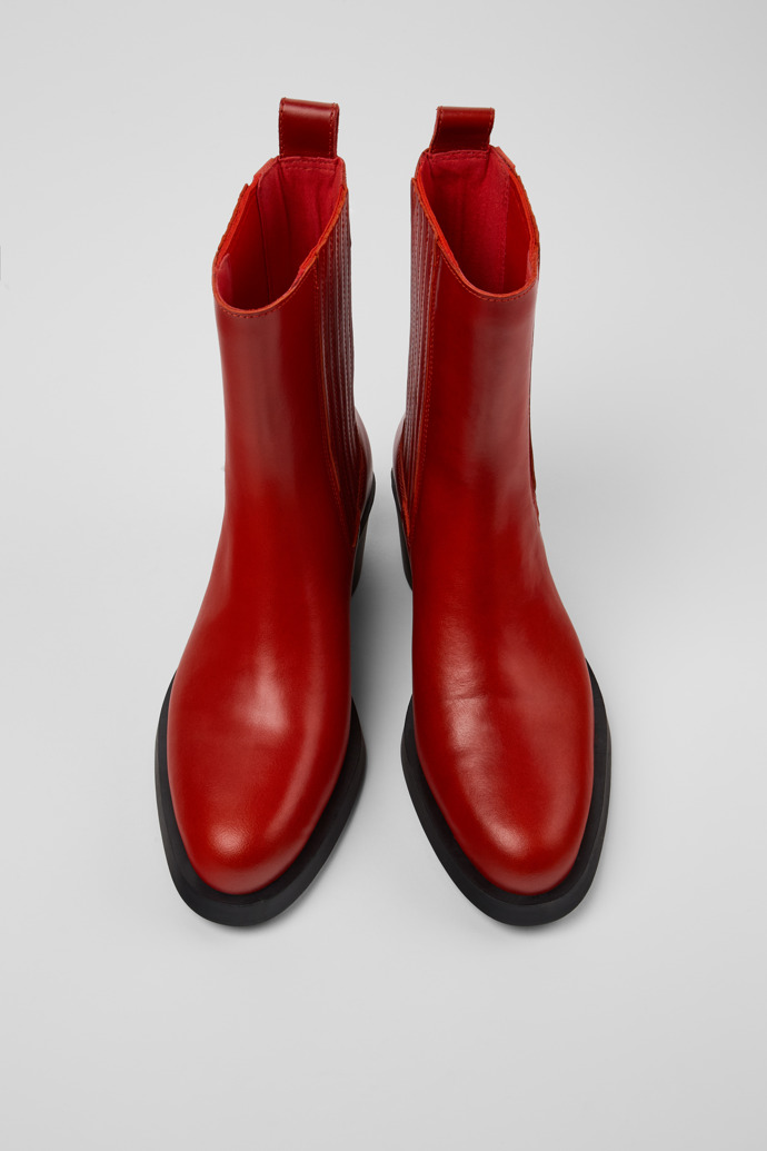 Camper Bonnie - Roter Damenstiefel aus Leder