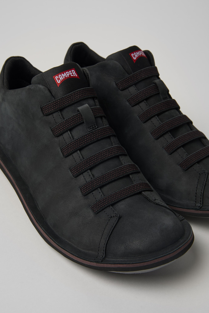 Camper Beetle - Schwarzer Ledersneaker