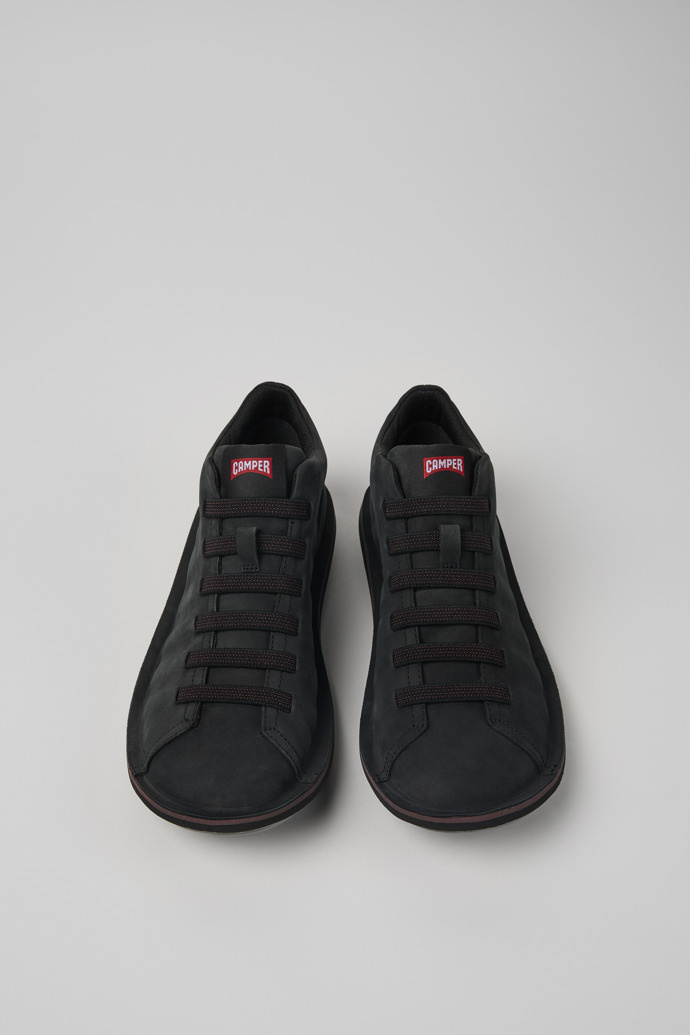 Camper Beetle - Schwarzer Ledersneaker