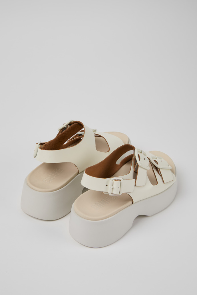 Camper Tasha - Weiße Ledersandalen für Damen.