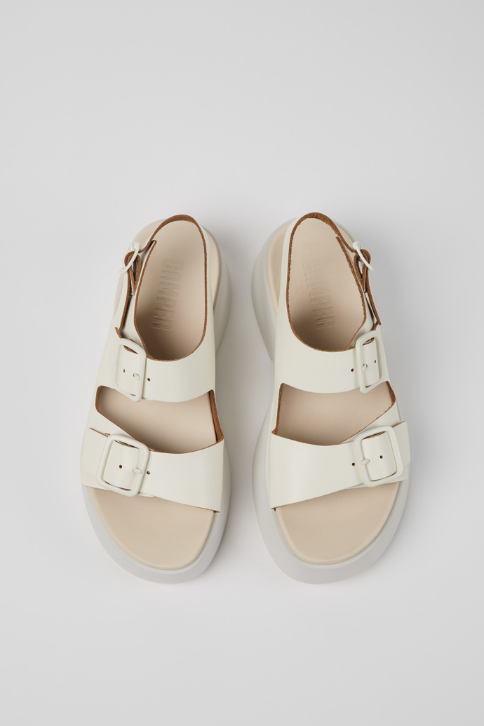 Camper Tasha - Weiße Ledersandalen für Damen.