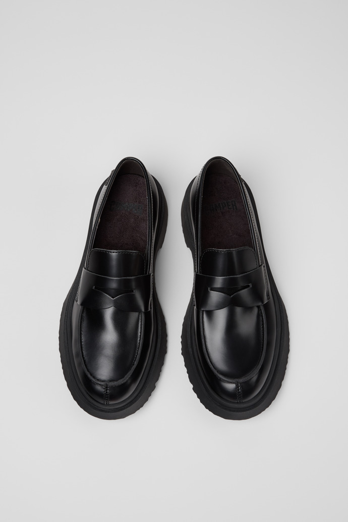Camper Walden - Schwarze Ledermokassins für Damen.