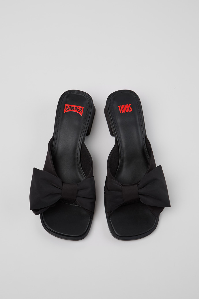 Camper Twins - Schwarze Sandale aus recyceltem PET für Damen.