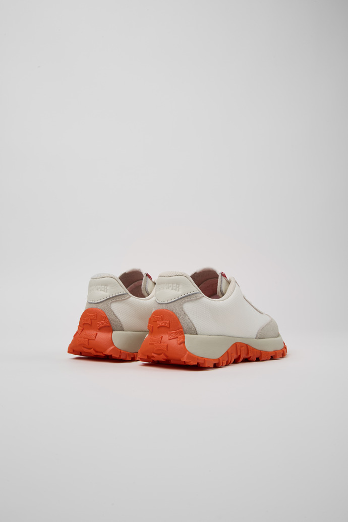 Camper Drift Trail - Weiße Kindersneaker aus Textil/Nubuk