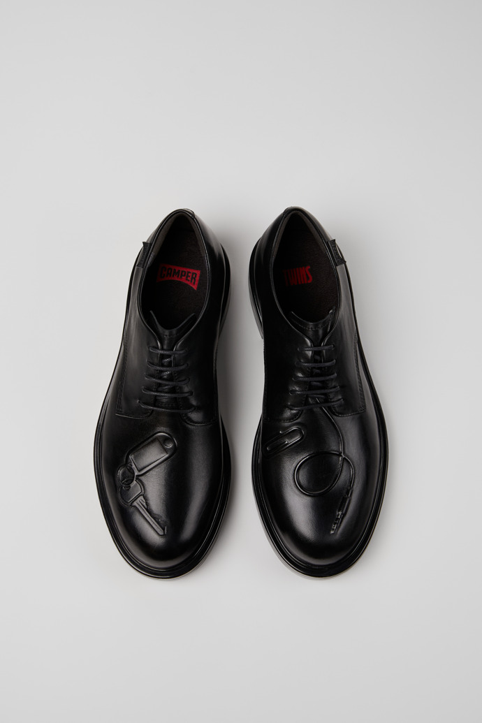 Camper Twins - Schwarzer Herrenschuh aus Leder.