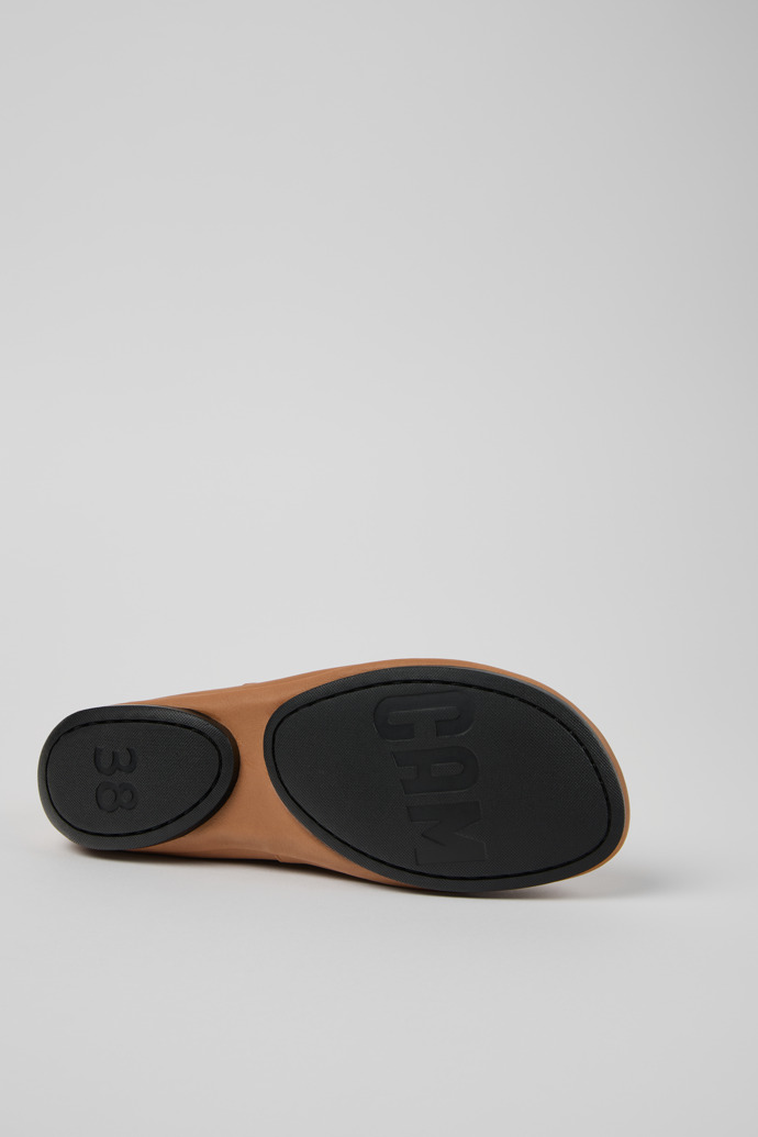 Camper Right - Nudefarbenes Damenleder Schuh.