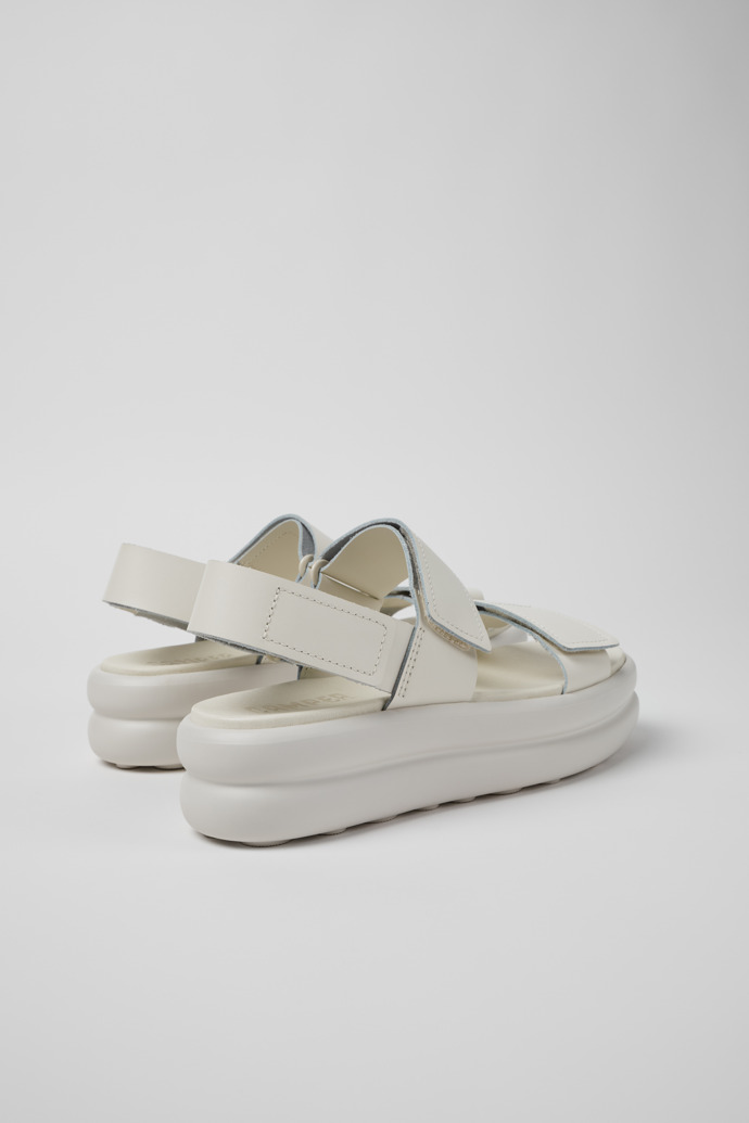 Camper Pelotas Flota Up - Weiße Ledersandalen für Damen.