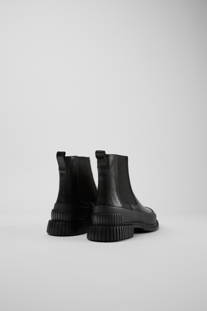 Camper Pix - Schwarze Lederstiefelette für Damen.