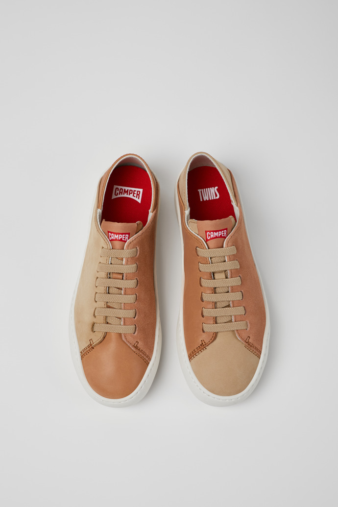 Camper Twins - Mehrfarbiger Damessneaker aus Nubukleder und Leder.