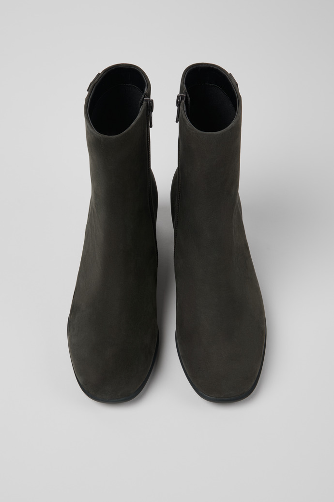 Camper Katie - Graue Stiefeletten aus Nubukleder für Damen.