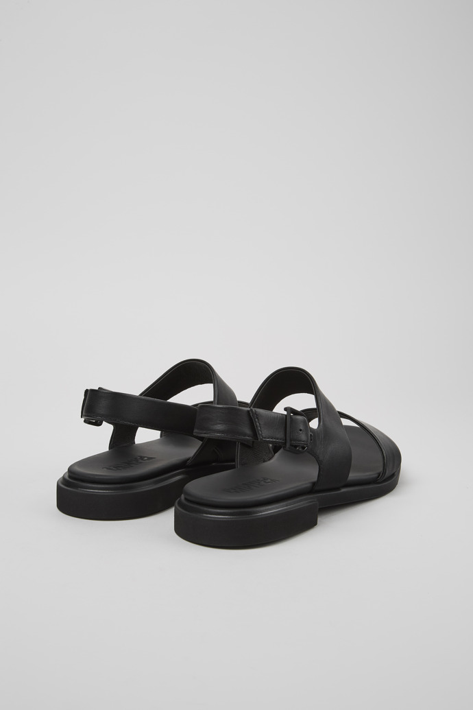 Camper Edy - Schwarze Ledersandalen für Damen