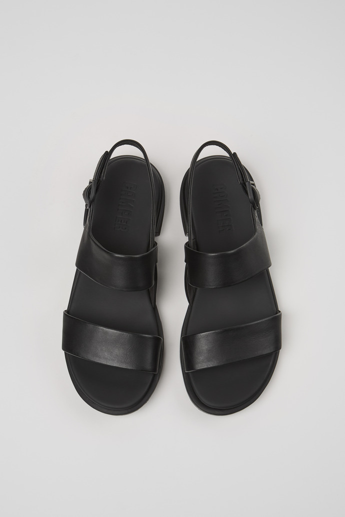 Camper Edy - Schwarze Ledersandalen für Damen