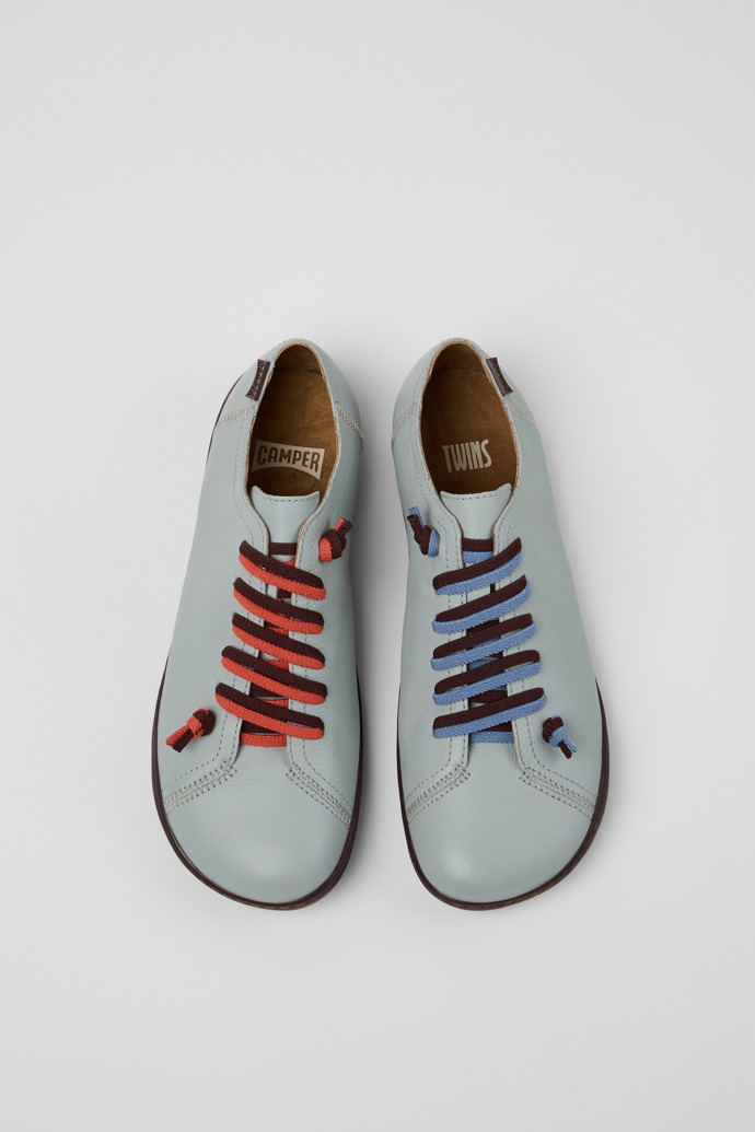 Camper Twins - Grauer Lederschuh für Damen.
