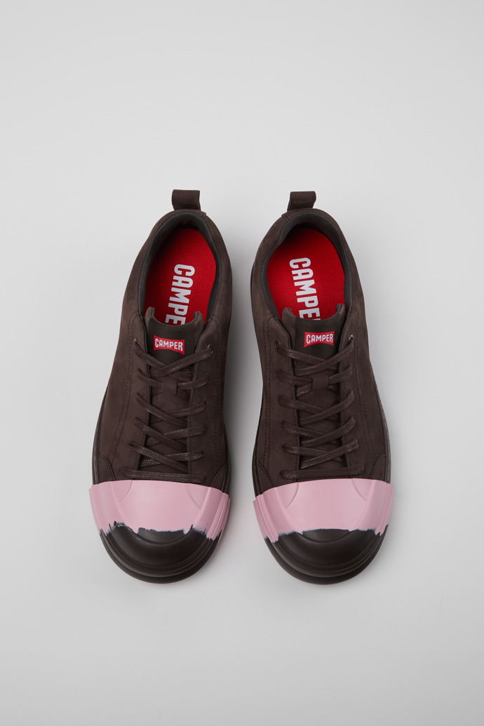 Camper Junction Runner - Brauner Herrensneaker aus Nubukleder.
