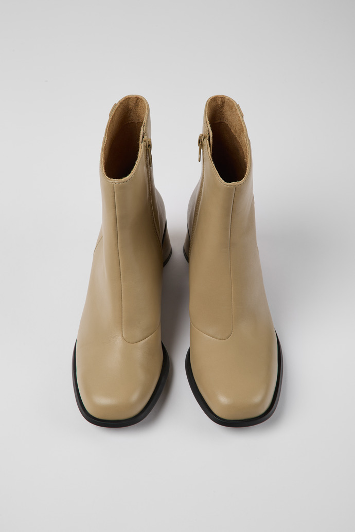 Camper Kiara - Beige Lederstiefelette
