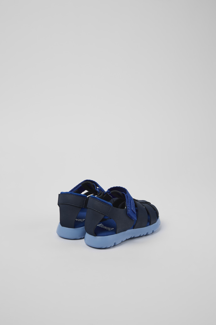 Camper Oruga - Blaue Sandalen aus Leder/Textil