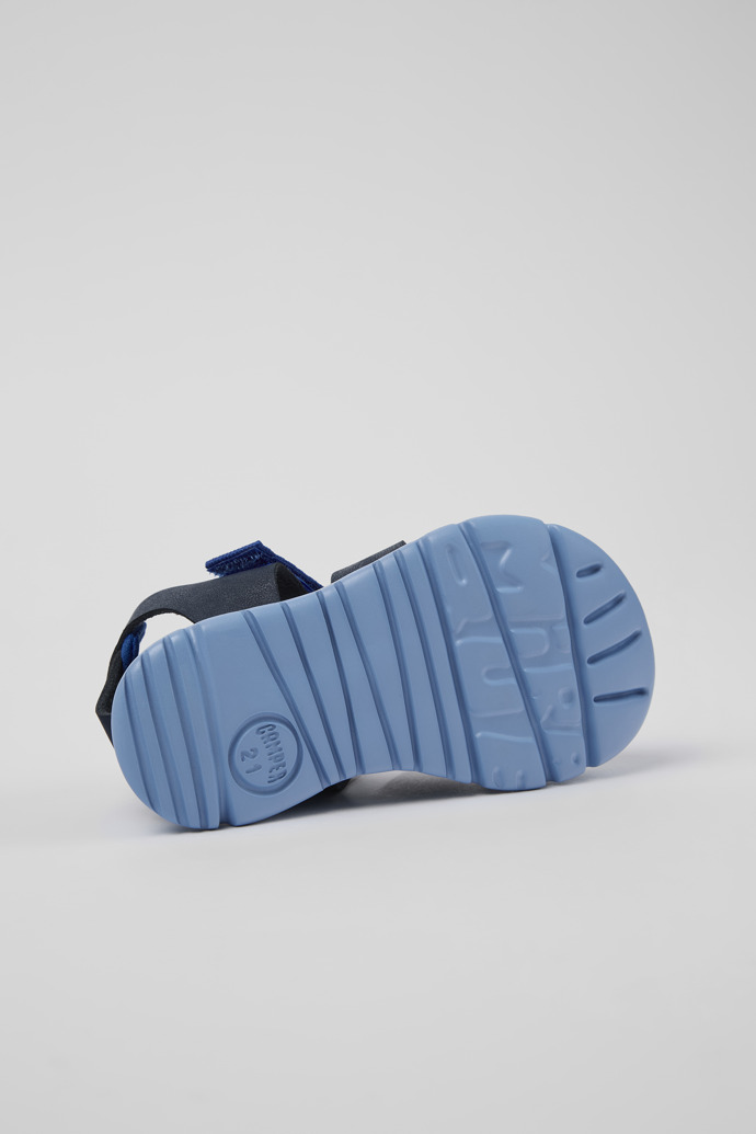 Camper Oruga - Blaue Sandalen aus Leder/Textil
