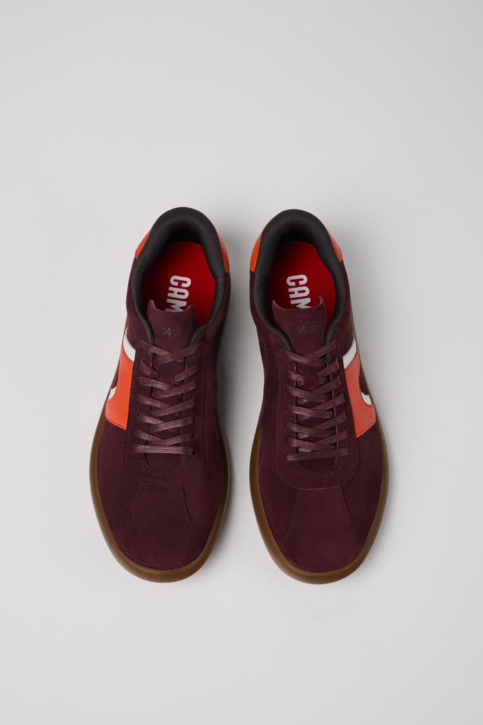 Camper Pelotas Soller - Weinroter Herrensneaker aus Nubukleder/Leder