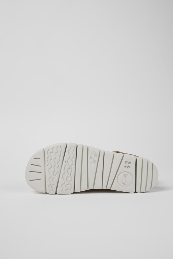 Camper Oruga - Beige Damensandalen aus Leder/Textil